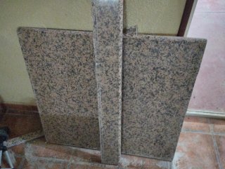 Encimera de granito rosa