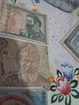 Lote Billetes Rumanía 500, 1000, 2000 Lei