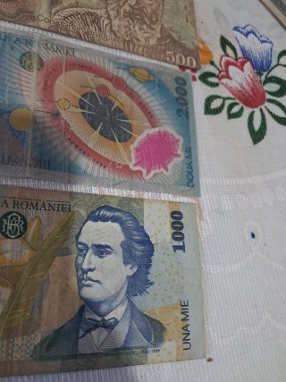 Lote Billetes Rumanía 500, 1000, 2000 Lei