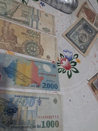 Lote Billetes Rumanía 500, 1000, 2000 Lei