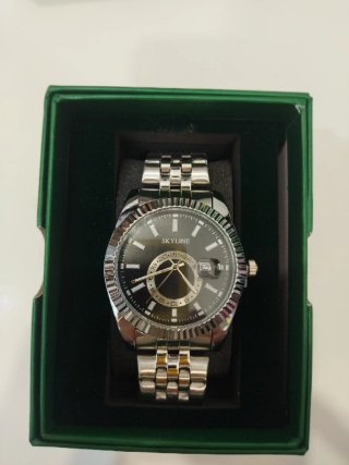 Reloj SKYLINE Negro y Plateado