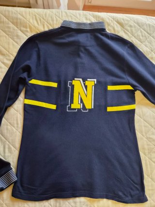 Polo ragazzo blu e giallo