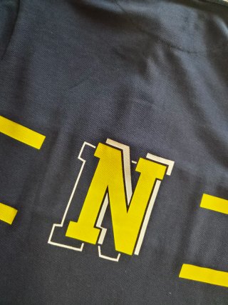 Polo ragazzo blu e giallo
