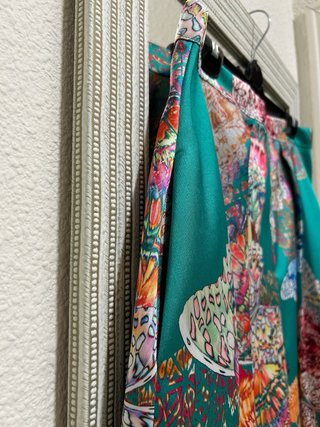 Conjunto fiesta verde y multicolor