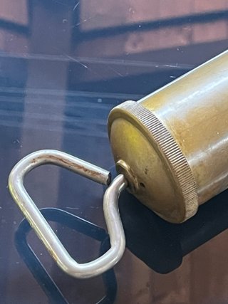 Ingrassatore/Siringa per olio d'epoca in ottone
