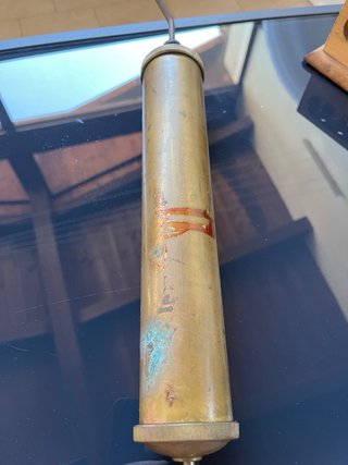 Ingrassatore/Siringa per olio d'epoca in ottone