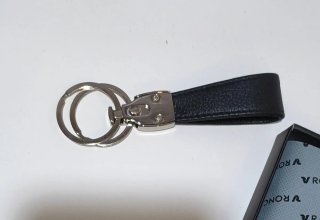 Portachiavi Roncato Pelle Nero 2 Anelli