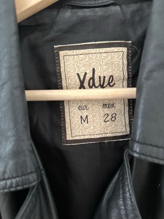 Chaqueta Biker Cuero Negra Talla M
