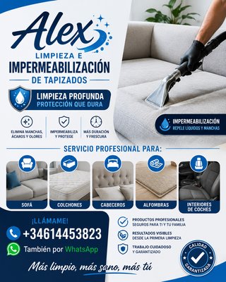 Limpieza e impermeabilización de tapizados