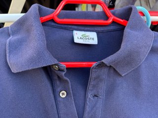 Polo manga larga Lacoste azul