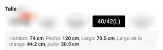 Camisa blanca mujer talla 40/42