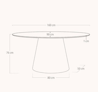 Mesa comedor madera ovalada