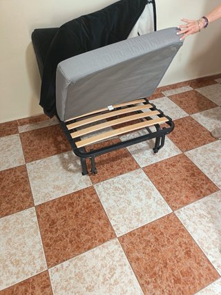 Sillón cama individual negro