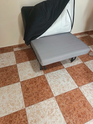 Sillón cama individual negro