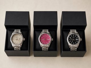 3 Relojes Roccoco Plata y Rosa