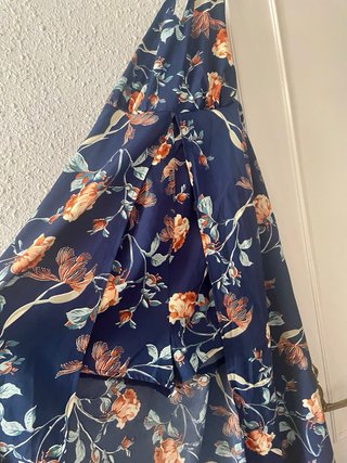 Vestido largo con pantalón corto floral