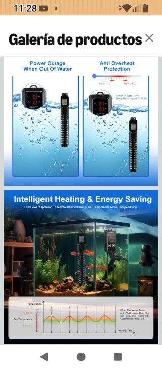 Calentador Acuario 500W Digital LED Nastopee