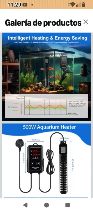 Calentador Acuario 500W Digital LED Nastopee