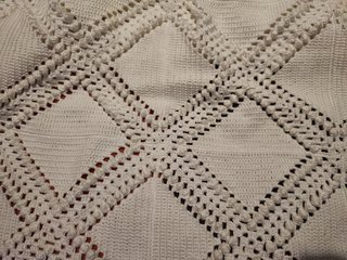 Colcha antigua vintage, hecha a mano