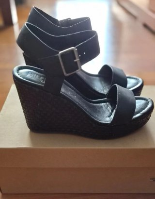 Sandalias cuña Tommy Hilfiger negras