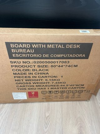 Mesa escritorio plegable negra