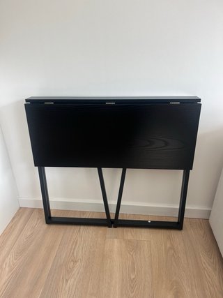 Mesa escritorio plegable negra