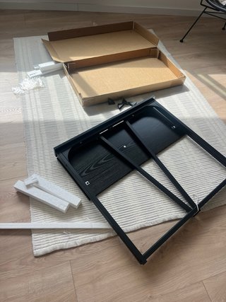 Mesa escritorio plegable negra