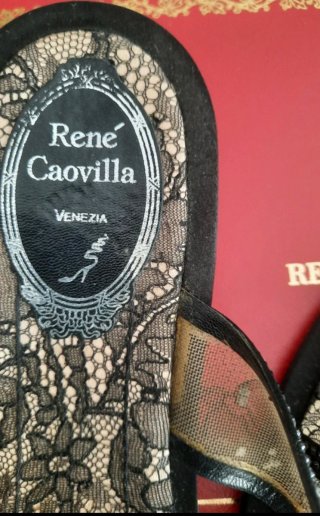 Sandalias Joya René Caovilla Seda Strass T/42