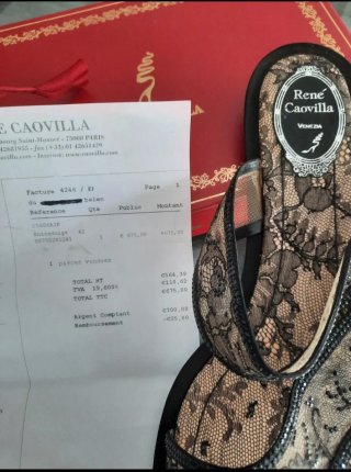 Sandalias Joya René Caovilla Seda Strass T/42