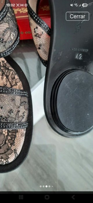Sandalias Joya René Caovilla Seda Strass T/42