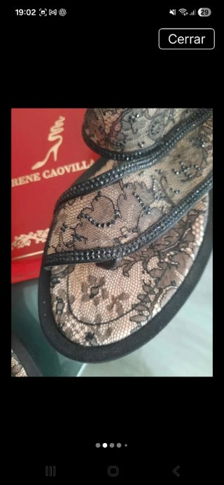 Sandalias Joya René Caovilla Seda Strass T/42