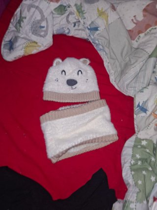 Gorro y braga Boboli oso polar