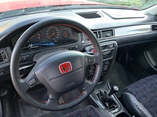 Volante Honda Civic MB retapizado con costura roja