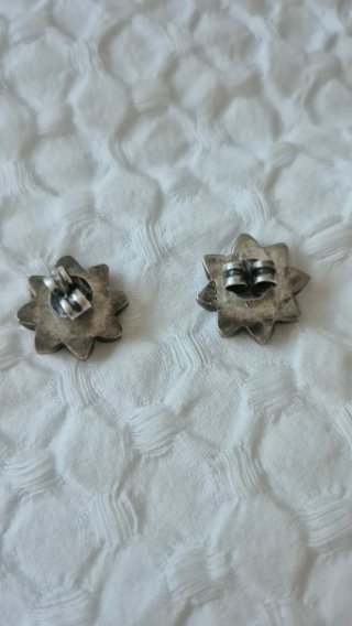 Pendientes Plata Vintage Coral y Lapislázuli
