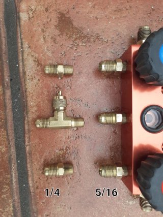 Kit bomba de vacio y manometros aire acondicionado