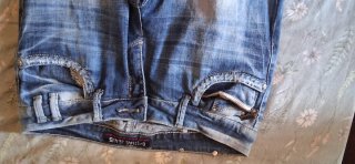 Pantalón tejano mujer desgastado Talla L