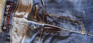 Pantalón tejano mujer desgastado Talla L
