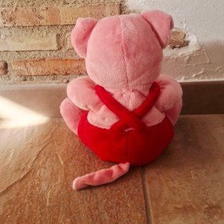 Marioneta Peluche Cerdo Rojo