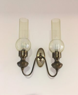Applique doppia luce oro e trasparente
