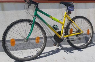 Bicicleta Verde/Amarilla Cambio Shimano