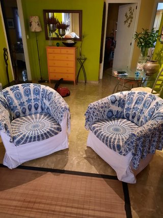 2 Sillones de Tela Rojos Ikea