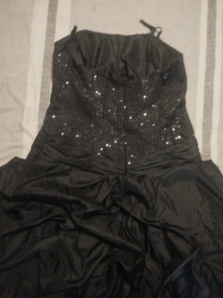 Vestido fiesta negro lentejuelas talla 48