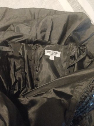Vestido fiesta negro lentejuelas talla 48