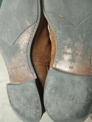 Botín serraje Zara hombre 40