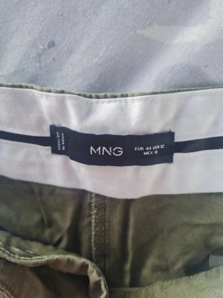 Pantalón Mango Verde Oliva Ancho
