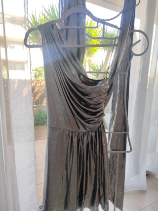 Vestido plateado Zara
