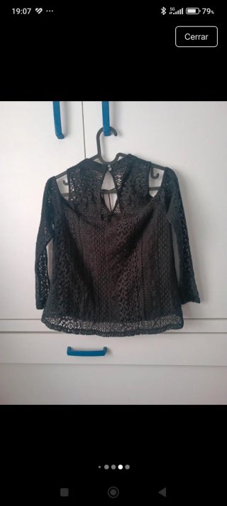 Blusa Hollister calada negra