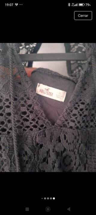 Blusa Hollister calada negra