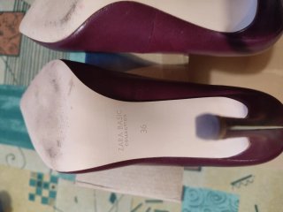 Zapatos de tacón Zara morados talla 36