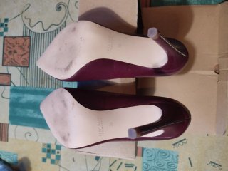 Zapatos de tacón Zara morados talla 36